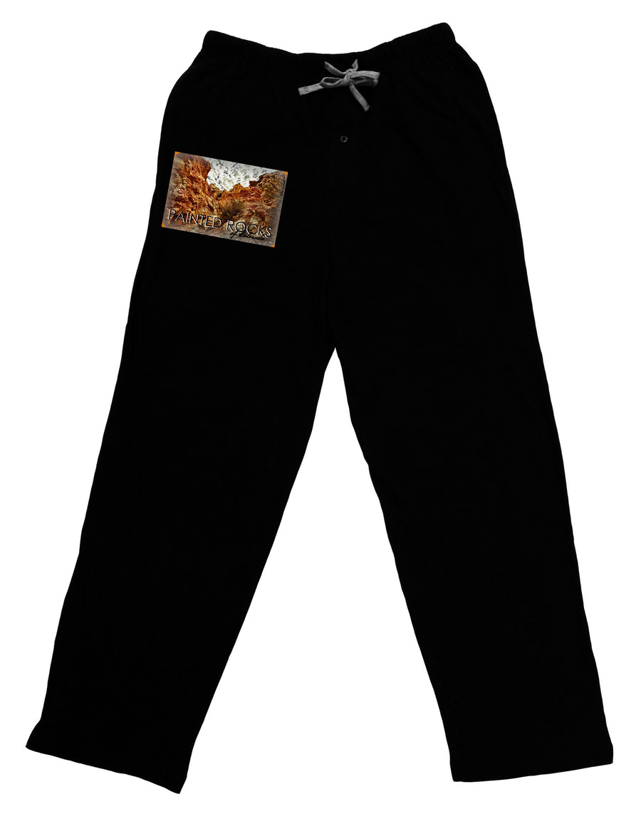 Colorado Painted Rocks Text Adult Lounge Pants-Lounge Pants-TooLoud-Black-Small-Davson Sales