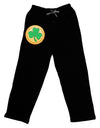 Shamrock Button Vector Design Adult Lounge Pants - Black by TooLoud-Lounge Pants-TooLoud-Black-Small-Davson Sales