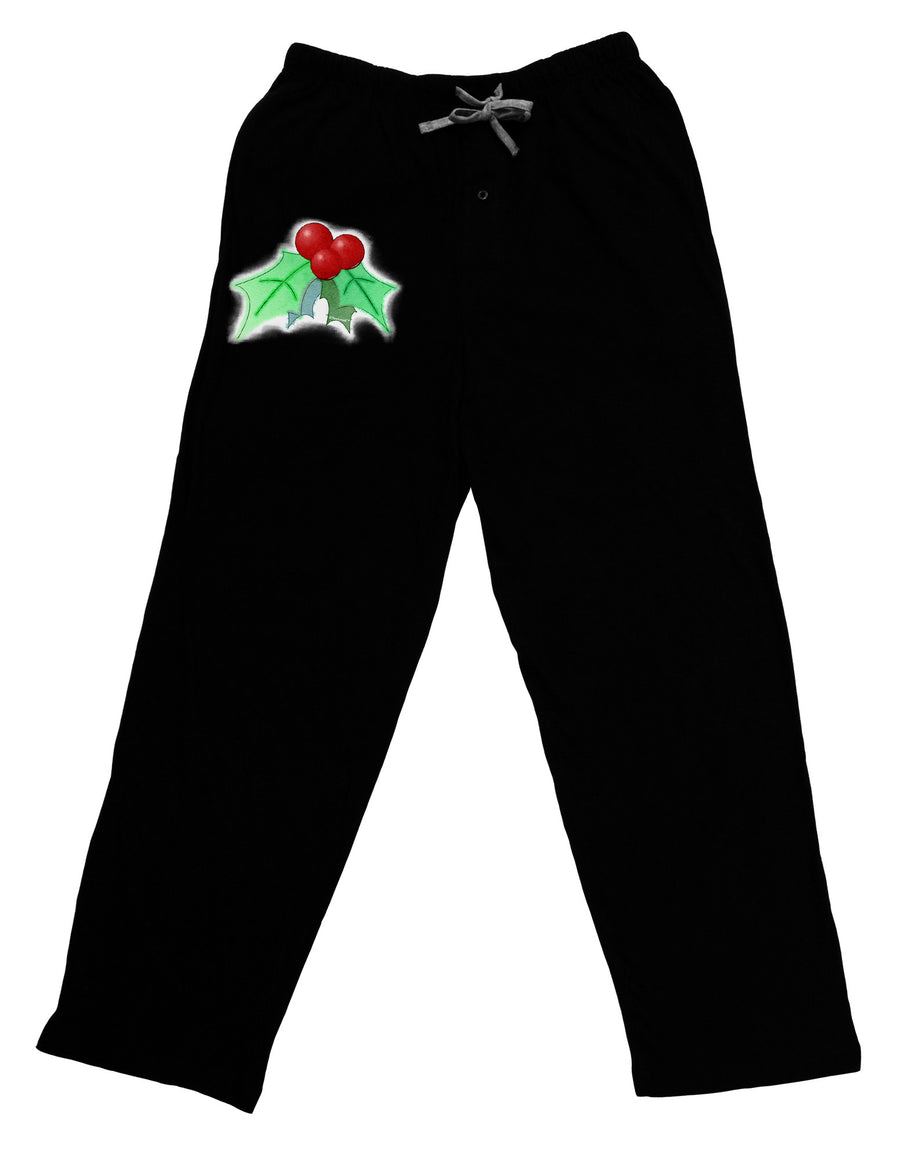 Holly Watercolor Adult Lounge Pants-Lounge Pants-TooLoud-Black-Small-Davson Sales