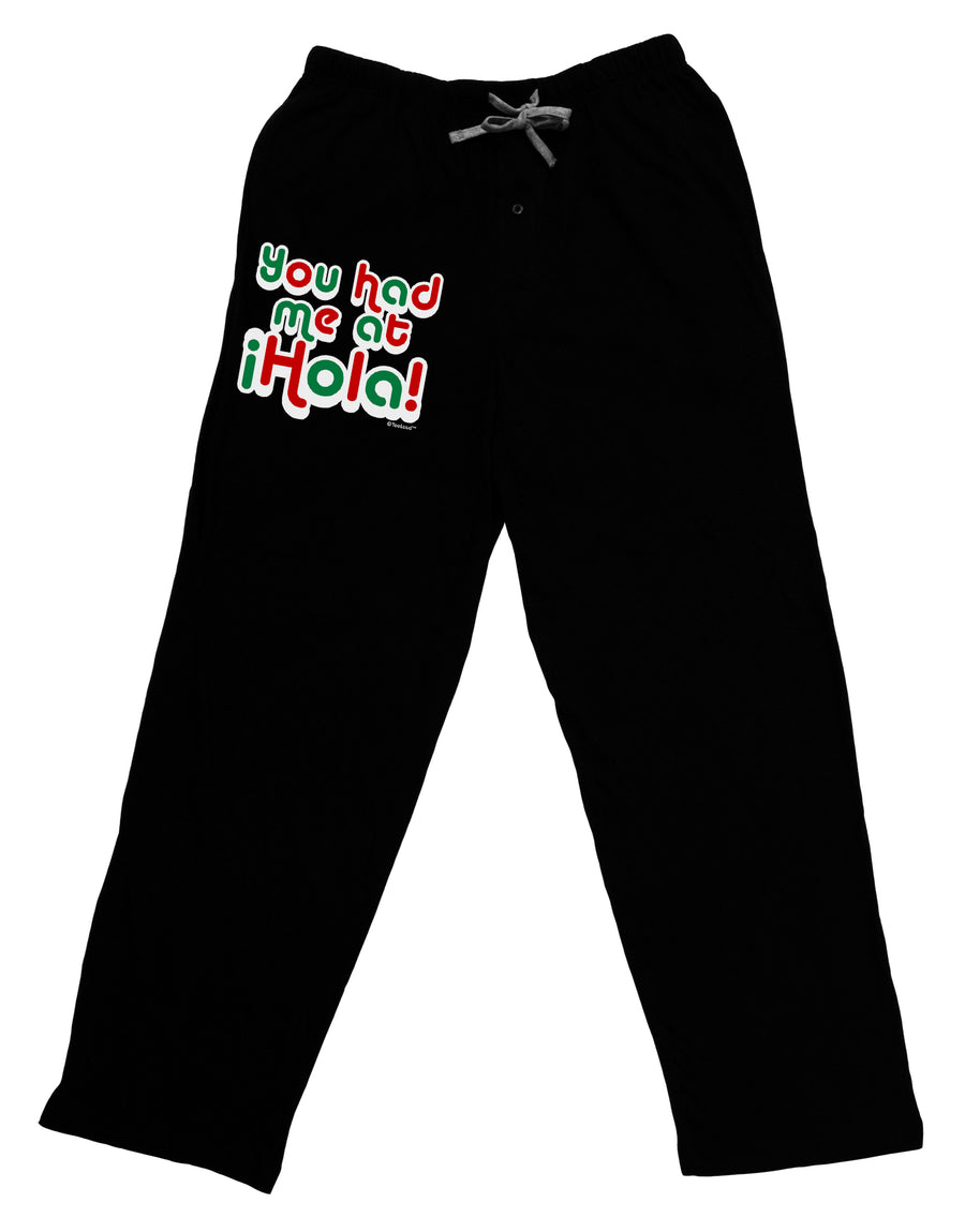 You Had Me at Hola - Mexican Flag Colors Adult Lounge Shorts by TooLoud-Lounge Shorts-TooLoud-Black-Small-Davson Sales