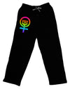 Rainbow Distressed Feminism Symbol Adult Lounge Pants-Lounge Pants-TooLoud-Black-Small-Davson Sales