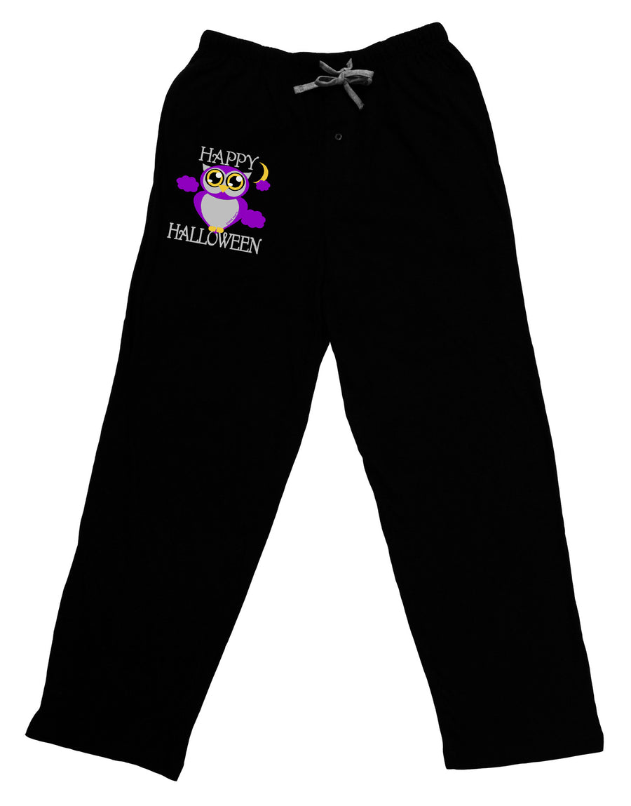 Owl Purple Text Adult Lounge Pants-Lounge Pants-TooLoud-Black-Small-Davson Sales