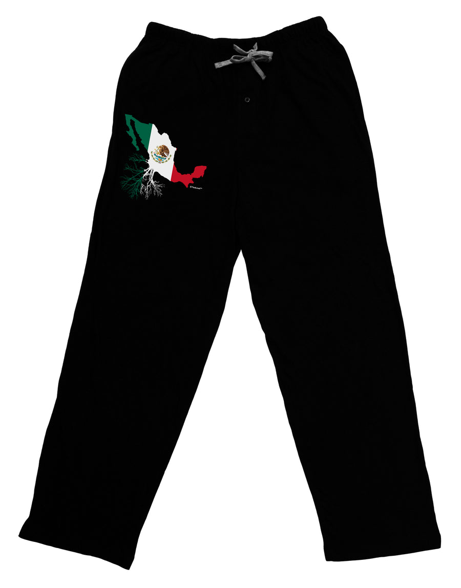 Mexican Roots - Mexico Outline Mexican Flag Adult Lounge Shorts by TooLoud-Lounge Shorts-TooLoud-Black-Small-Davson Sales