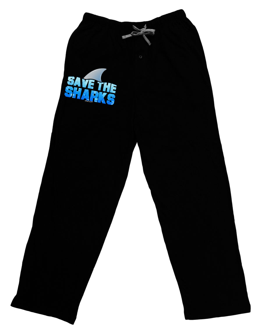 Save The Sharks - Fin Color Adult Lounge Pants by TooLoud-Lounge Pants-TooLoud-Black-Small-Davson Sales