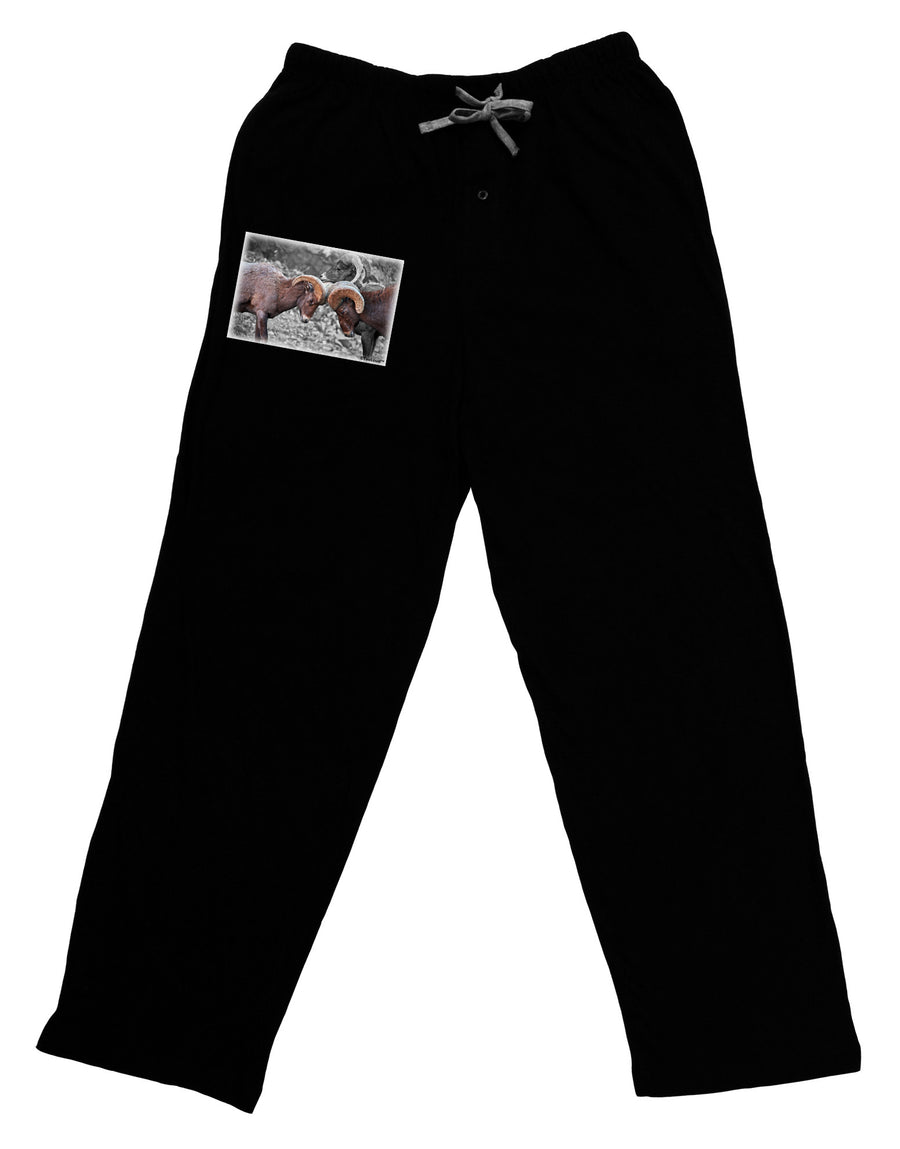 CO Bighorn Head Butt Desaturated Adult Lounge Pants-Lounge Pants-TooLoud-Black-Small-Davson Sales