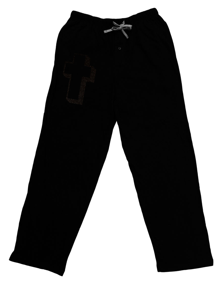 Simple Cross Design Glitter - Black Adult Lounge Pants - Black by TooLoud-Lounge Pants-TooLoud-Black-Small-Davson Sales