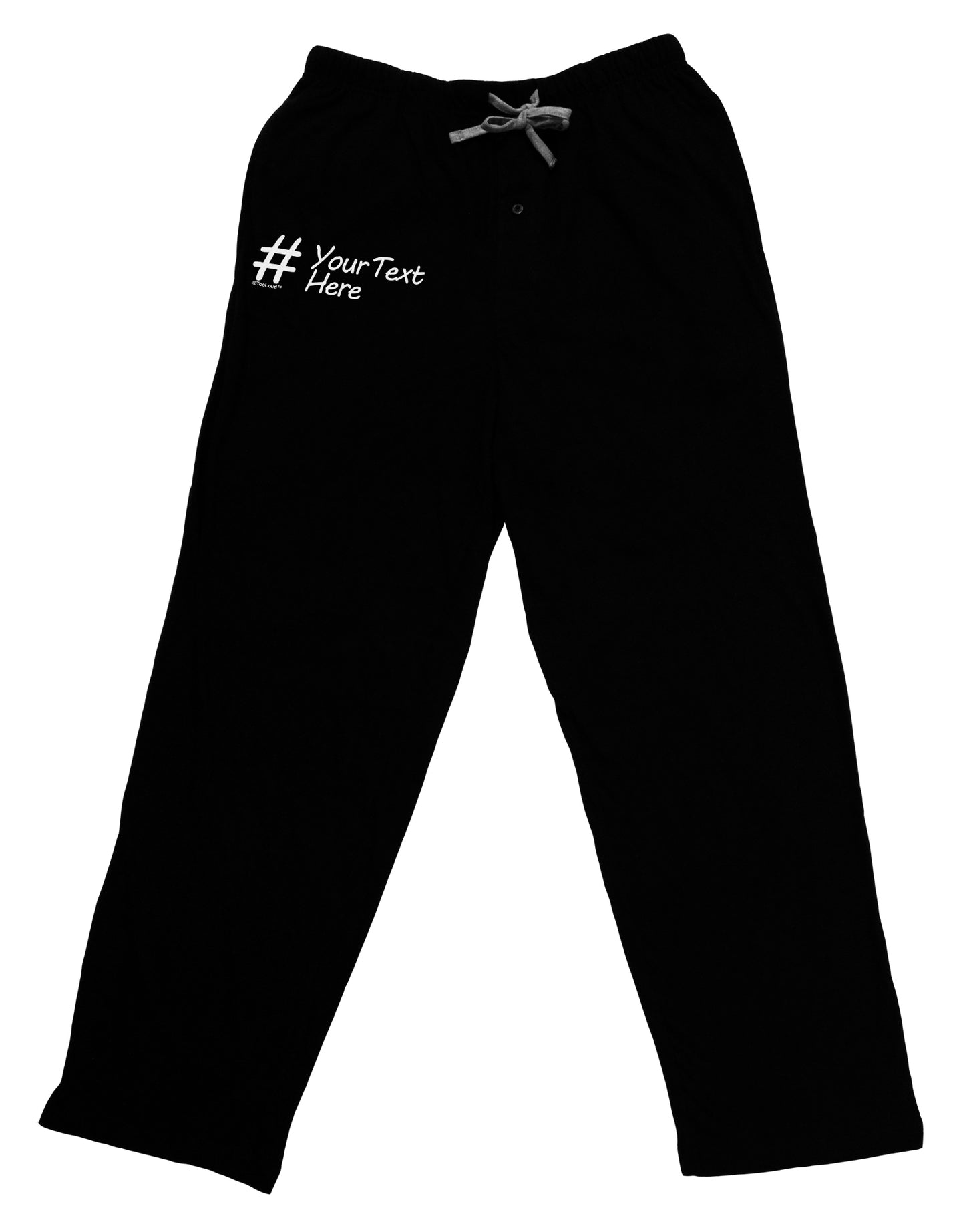 Personalized Hashtag Adult Lounge Pants by TooLoud-Lounge Pants-TooLoud-Black-Small-Davson Sales