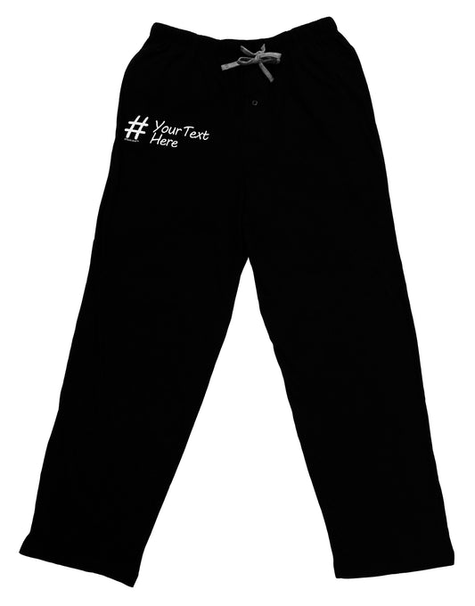 Personalized Hashtag Adult Lounge Pants by TooLoud-Lounge Pants-TooLoud-Black-Small-Davson Sales