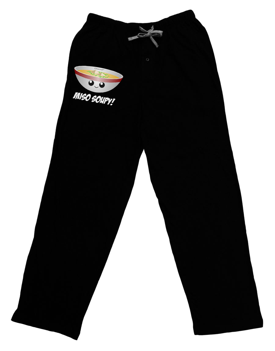 Miso Soupy - Cute Miso Soup Bowl Adult Lounge Pants - Black by TooLoud-Lounge Pants-TooLoud-Black-Small-Davson Sales