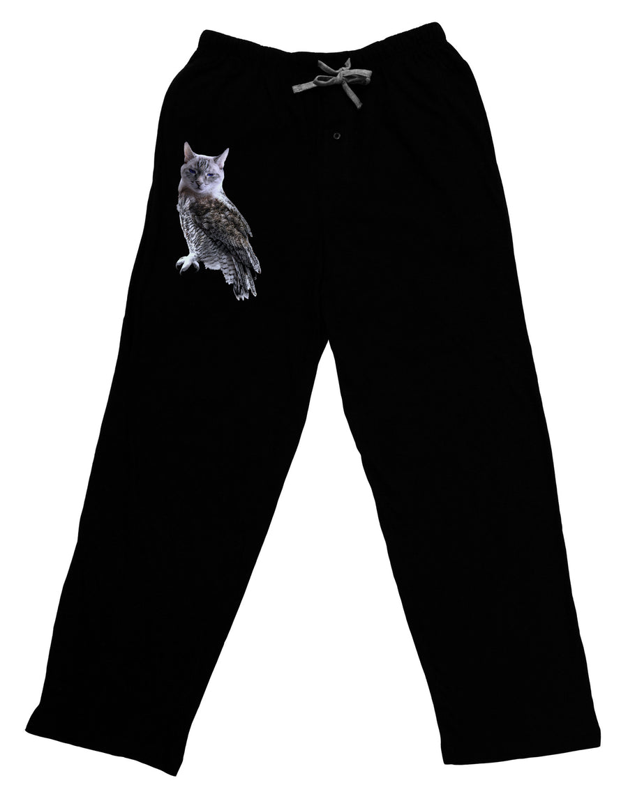 Lucky Cat Owl Adult Lounge Pants-Lounge Pants-TooLoud-Black-Small-Davson Sales