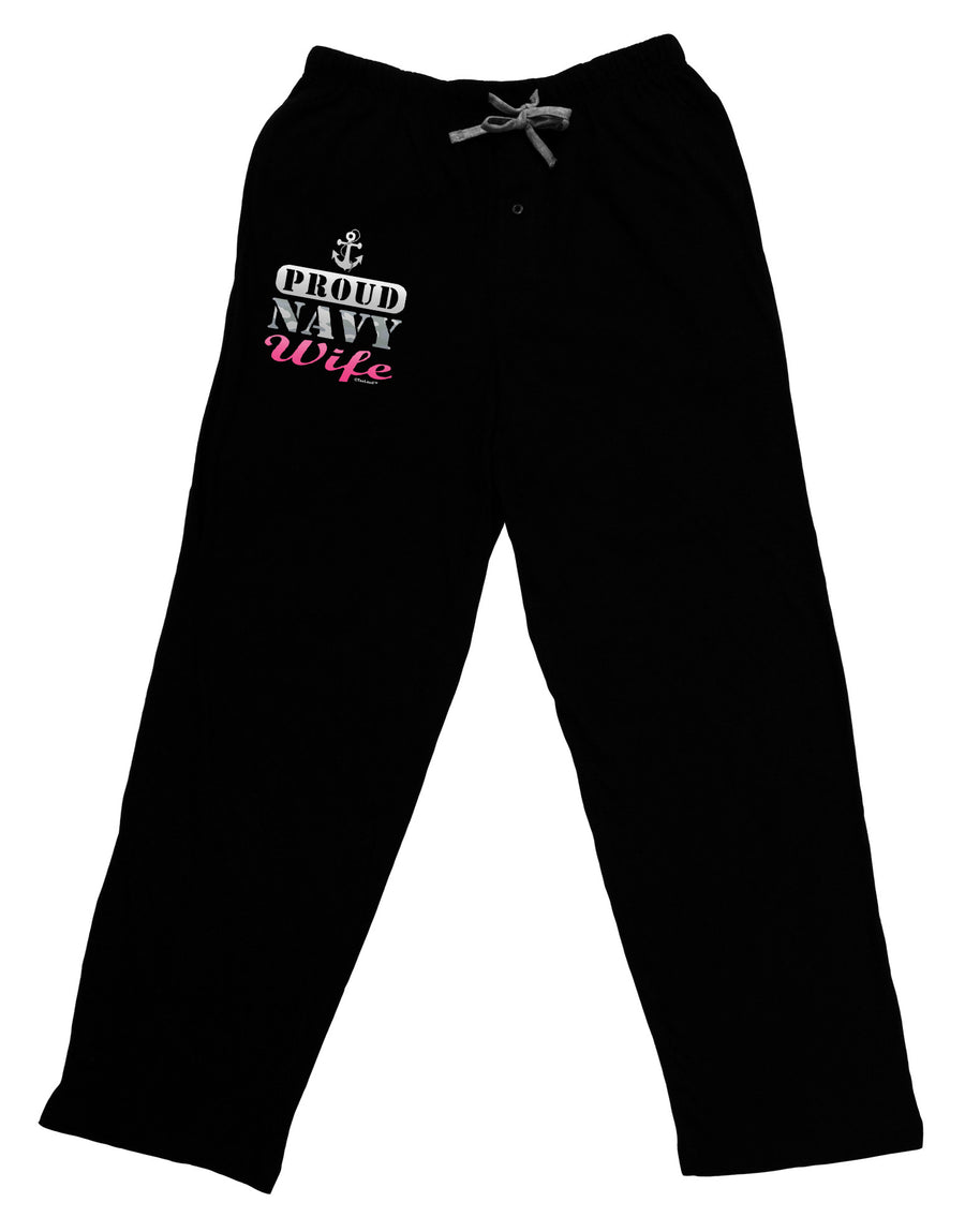 Proud Navy Wife Adult Lounge Pants-Lounge Pants-TooLoud-Black-Small-Davson Sales