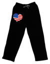 American Flag Heart Design Adult Lounge Pants by TooLoud-Lounge Pants-TooLoud-Black-Small-Davson Sales