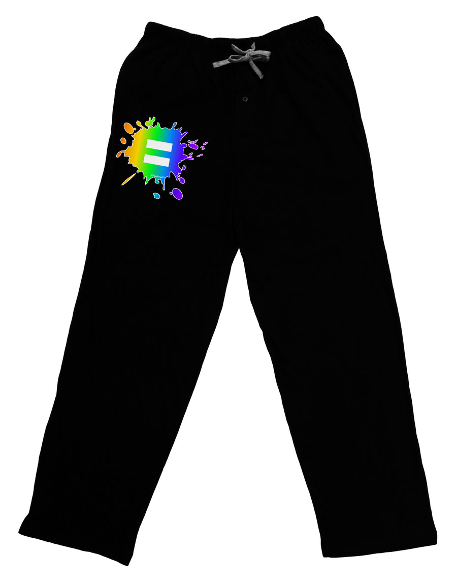 Equal Rainbow Paint Splatter Adult Lounge Pants by TooLoud-Lounge Pants-TooLoud-Black-Small-Davson Sales