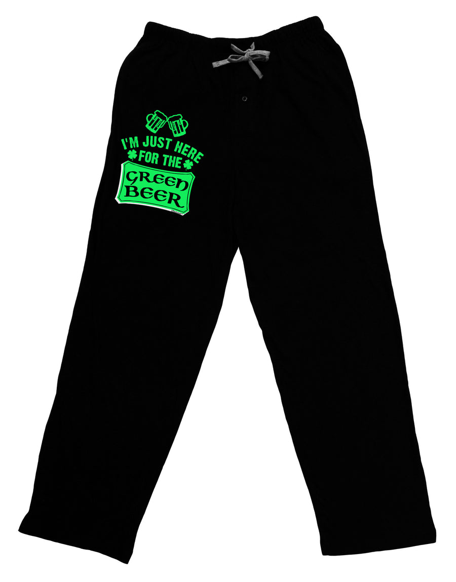 Just Here For The Green Beer Adult Lounge Pants-Lounge Pants-TooLoud-Black-Small-Davson Sales