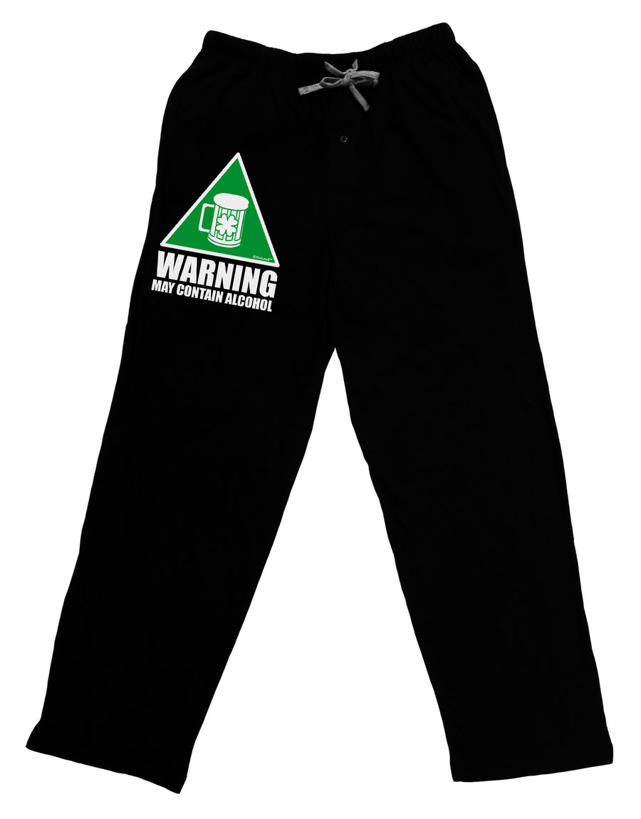 Warning May Contain Alcohol Adult Lounge Shorts - Red or Black by TooLoud-Lounge Shorts-TooLoud-Black-Small-Davson Sales