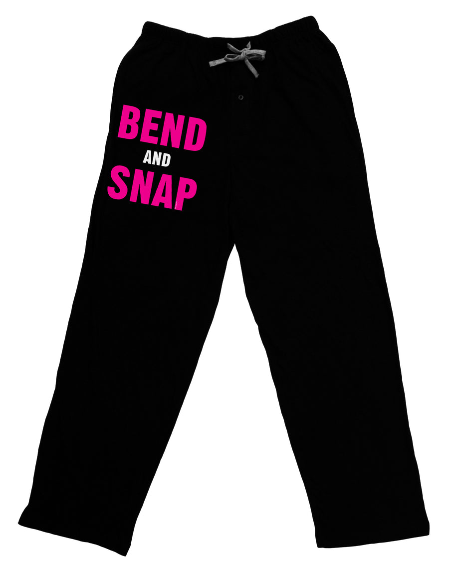 Bend and Snap Pink Text Adult Lounge Pants - Black-Lounge Pants-TooLoud-Black-Small-Davson Sales