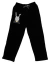 Scary Buny Face Watercolor Adult Lounge Pants-Lounge Pants-TooLoud-Black-Small-Davson Sales