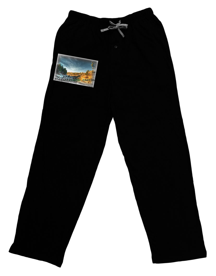 Castlewood Canyon Old Photo Adult Lounge Pants-Lounge Pants-TooLoud-Black-Small-Davson Sales