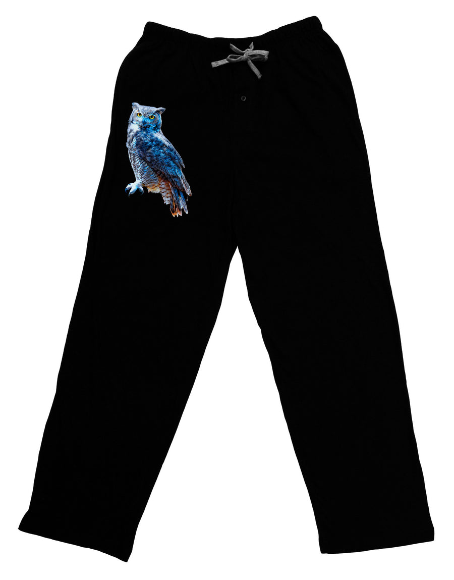 Colorful Great Horned Owl Adult Lounge Pants-Lounge Pants-TooLoud-Black-Small-Davson Sales