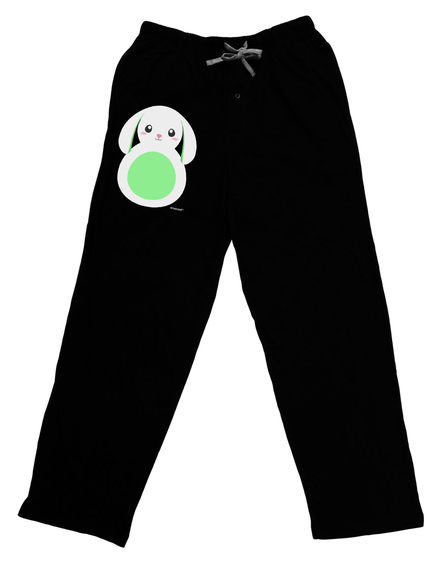 Cute Bunny with Floppy Ears - Green Adult Lounge Pants - Black by TooLoud-Lounge Pants-TooLoud-Black-Small-Davson Sales