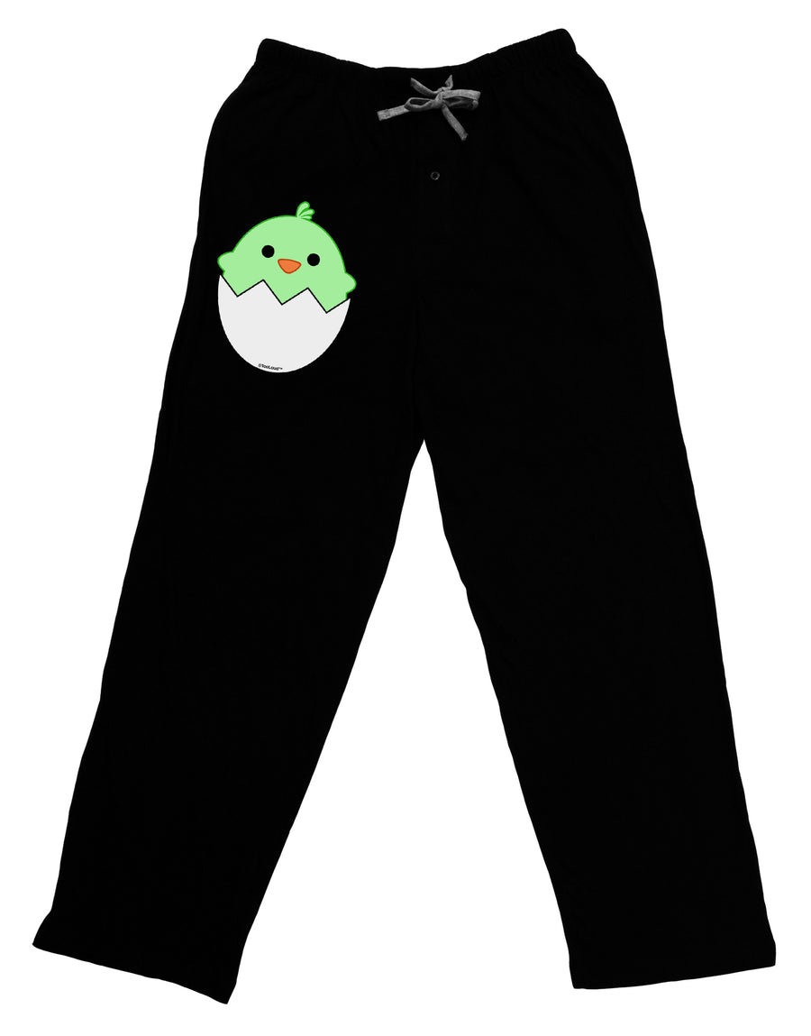 Cute Hatching Chick - Green Adult Lounge Pants - Black by TooLoud-Lounge Pants-TooLoud-Black-Small-Davson Sales