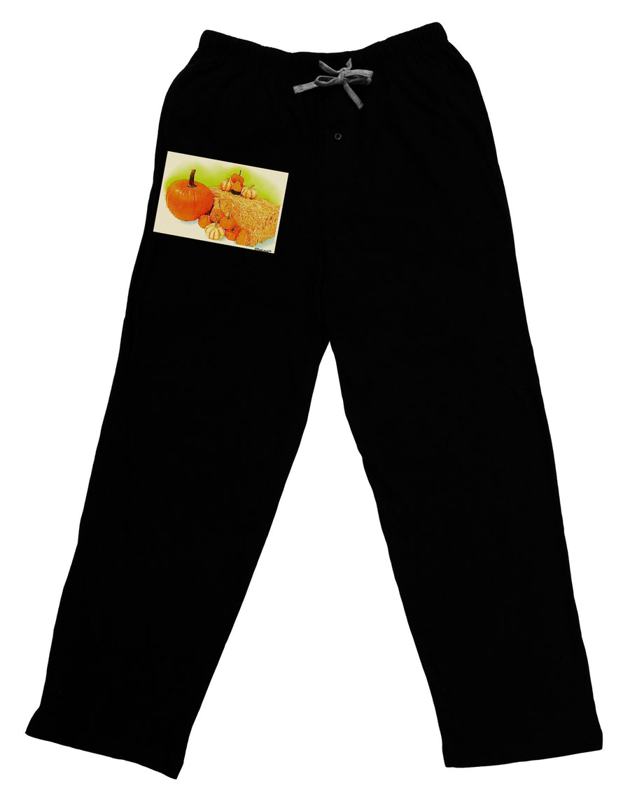 Fall Pumpkin Scene Adult Lounge Pants-Lounge Pants-TooLoud-Black-Small-Davson Sales