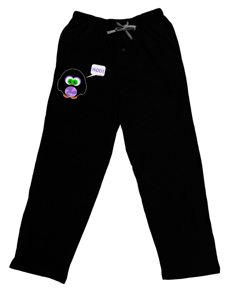 Cute Owl Halloween Hoo Adult Lounge Pants - Black-Lounge Pants-TooLoud-Black-Small-Davson Sales