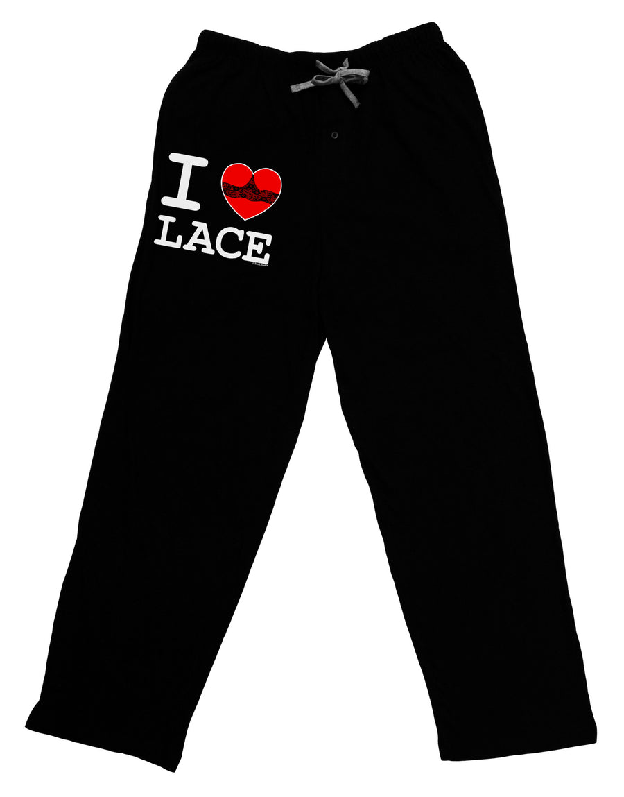 I Love Heart Lace Adult Lounge Pants-Lounge Pants-TooLoud-Black-Small-Davson Sales