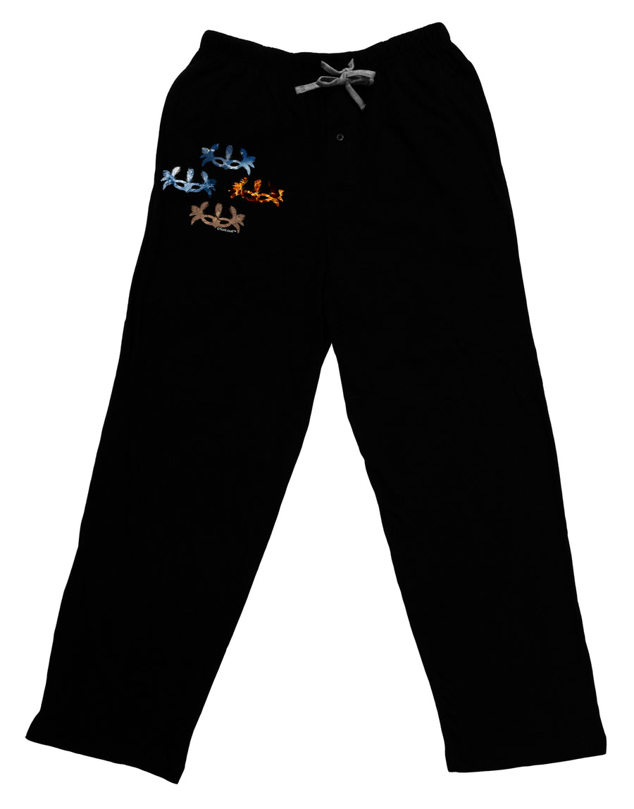 Four Elemental Masquerade Masks Adult Lounge Pants - Black by TooLoud-Lounge Pants-TooLoud-Black-Small-Davson Sales