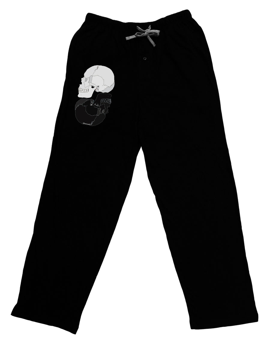 White And Black Inverted Skulls Adult Lounge Pants by TooLoud-Lounge Pants-TooLoud-Black-Small-Davson Sales