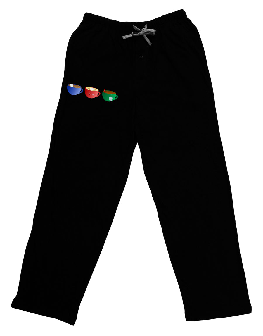 Cute Holiday Drink Set - Christmas Adult Lounge Pants - Black-Lounge Pants-TooLoud-Black-Small-Davson Sales