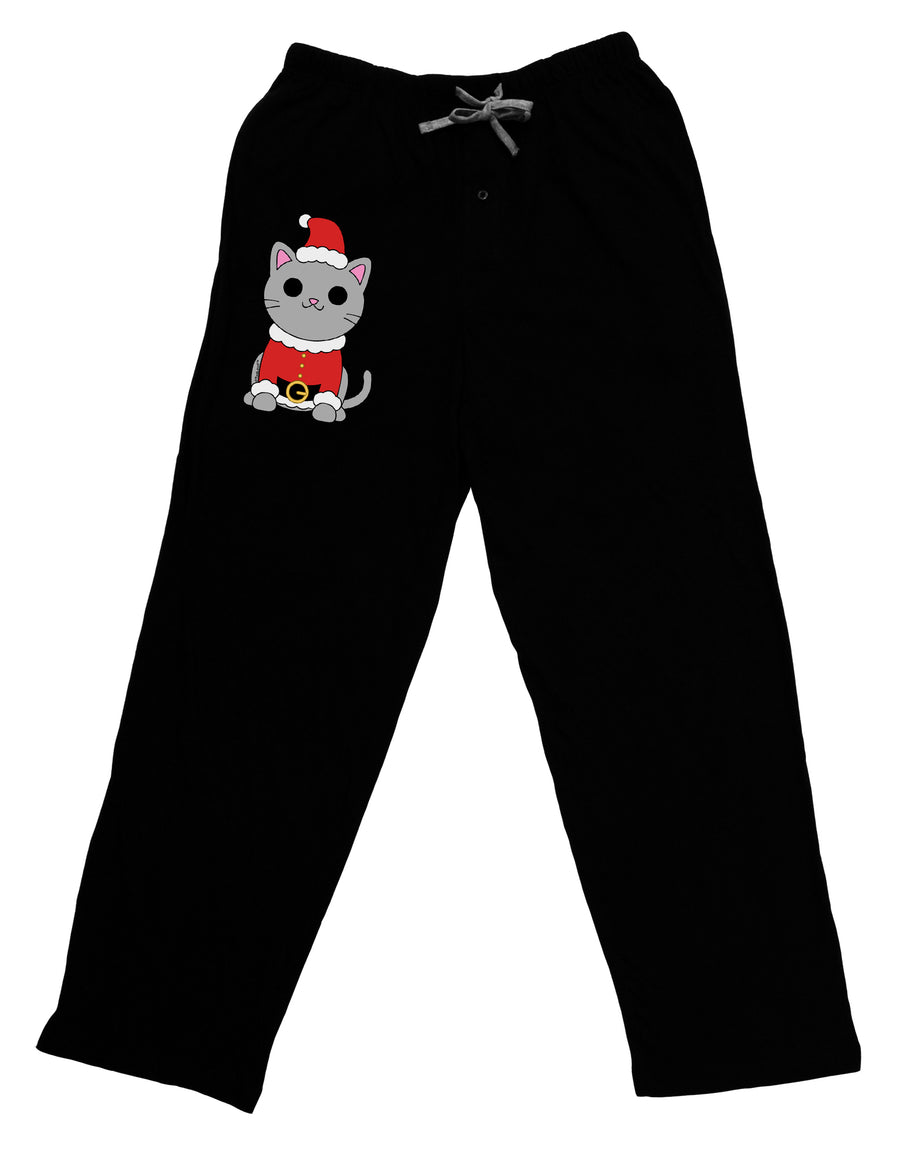 Mr. Whiskerton Santa Suit - Christmas Adult Lounge Shorts - Red or Black by TooLoud-Lounge Shorts-TooLoud-Black-Small-Davson Sales