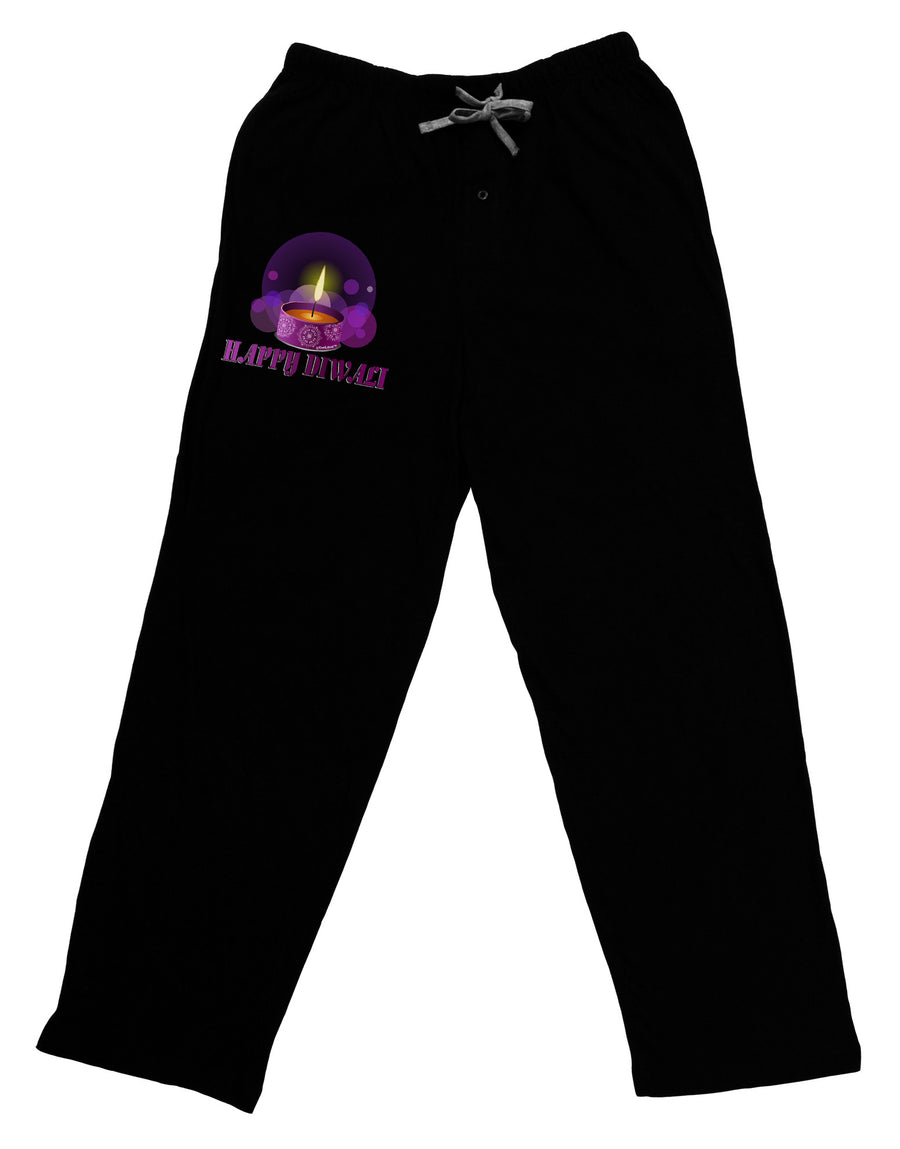 Happy Diwali Purple Candle Adult Lounge Pants by TooLoud-Lounge Pants-TooLoud-Black-Small-Davson Sales