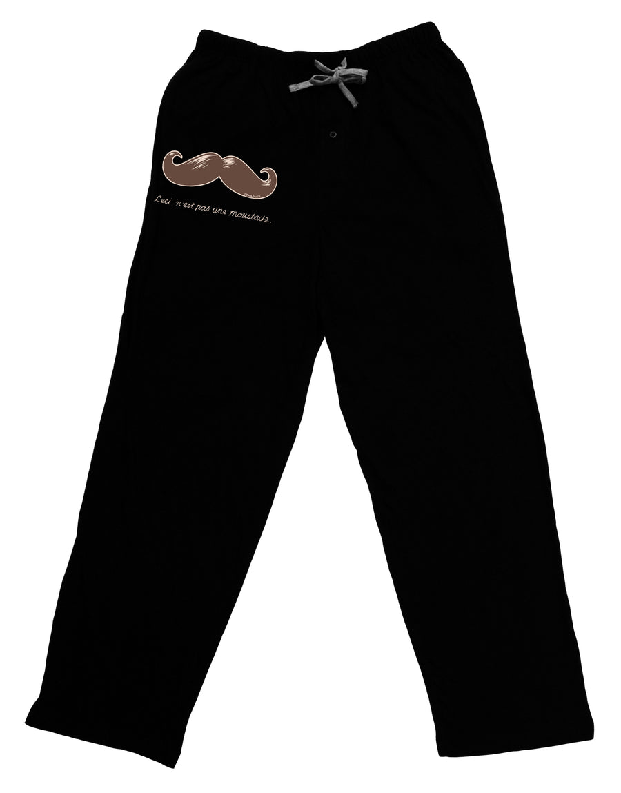 Ceci n'est pas une moustache Adult Lounge Pants - Black-Lounge Pants-TooLoud-Black-Small-Davson Sales