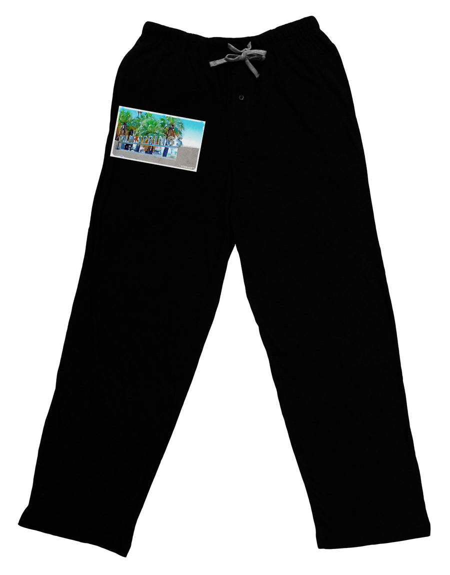 Palm Springs Watercolor Adult Lounge Pants-Lounge Pants-TooLoud-Black-Small-Davson Sales