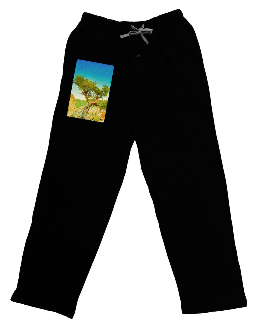 Colorado Tree Watercolor Adult Lounge Pants-Lounge Pants-TooLoud-Black-Small-Davson Sales