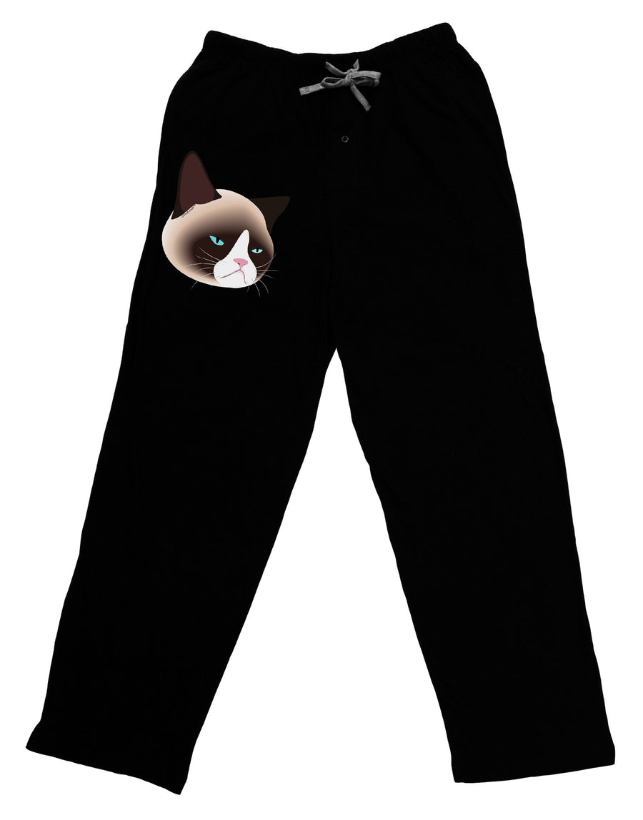 Cute Disgruntled Siamese Cat Adult Lounge Pants by-Lounge Pants-TooLoud-Black-Small-Davson Sales