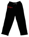 Couples Pixel Heart Life Bar - Left Adult Lounge Shorts - Red or Black by TooLoud-Lounge Shorts-TooLoud-Black-Small-Davson Sales