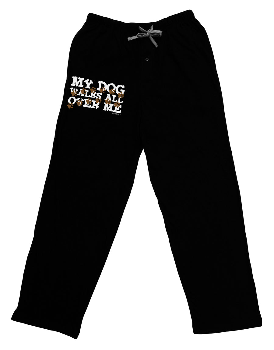 My Dog Walks All Over Me Adult Lounge Shorts - Red or Black by TooLoud-Lounge Shorts-TooLoud-Black-Small-Davson Sales