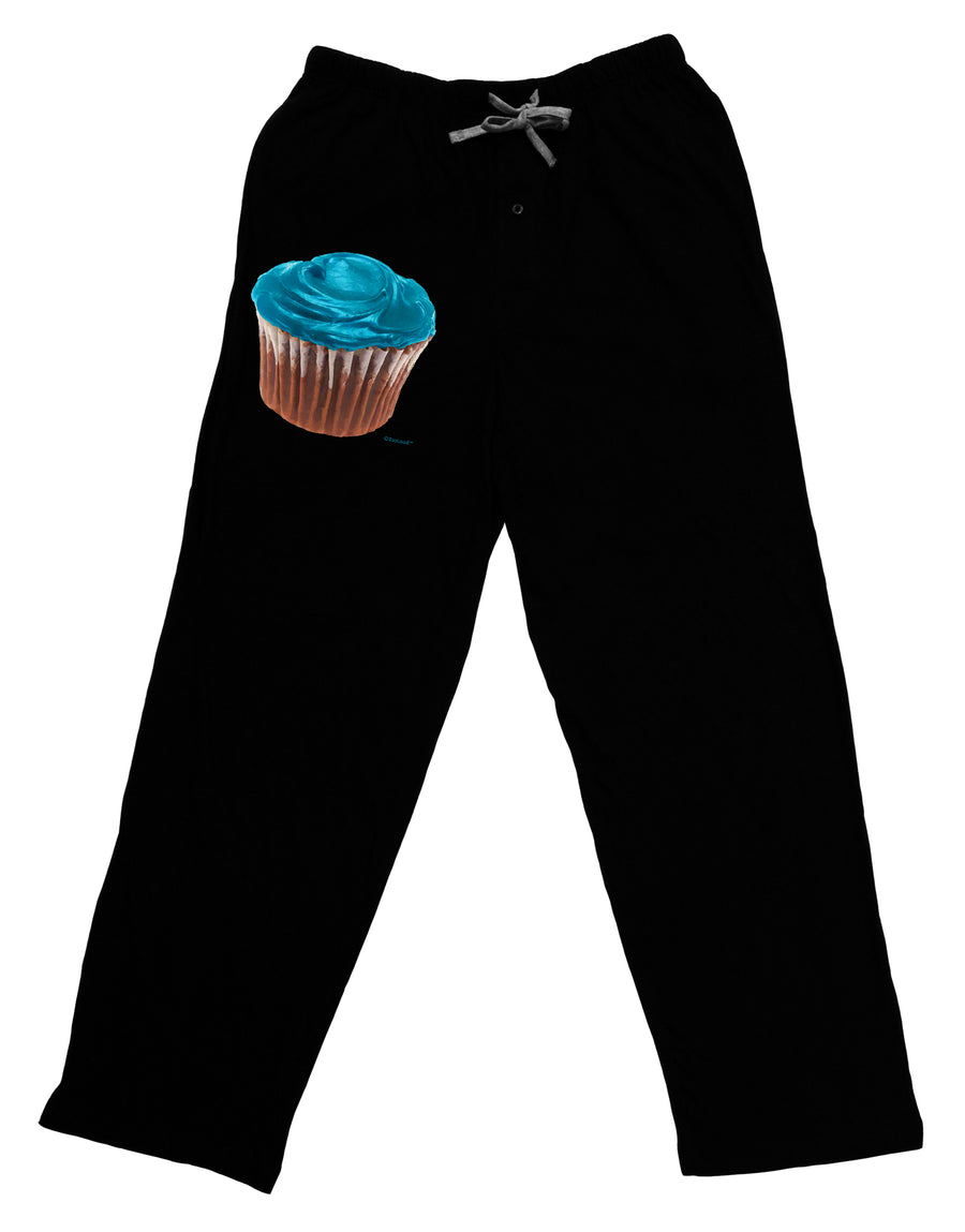 Giant Bright Turquoise Cupcake Adult Lounge Pants - Black by TooLoud-Lounge Pants-TooLoud-Black-Small-Davson Sales