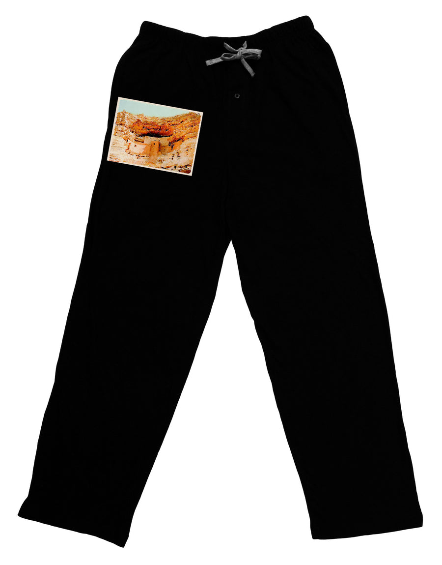 Montezuma Castle Watercolor Adult Lounge Pants-Lounge Pants-TooLoud-Black-Small-Davson Sales