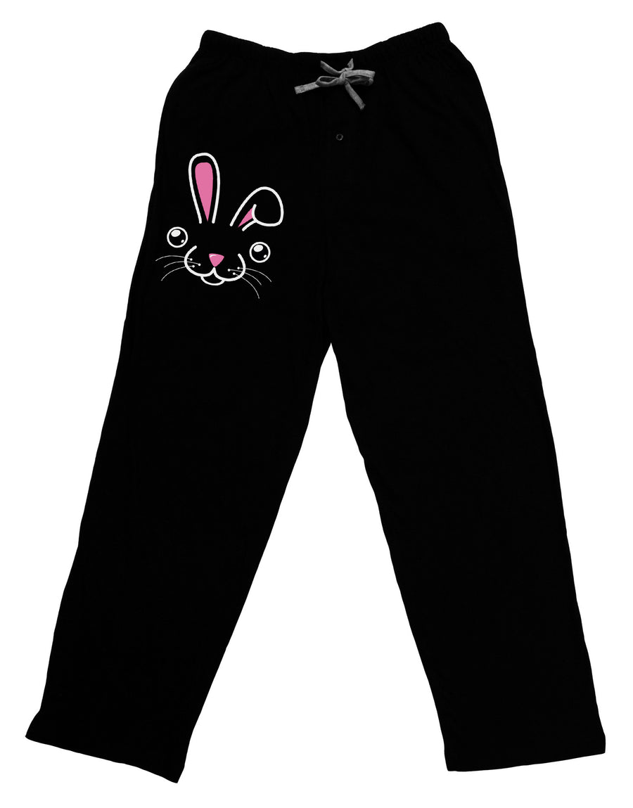 Cute Bunny Face Adult Lounge Pants - Black-Lounge Pants-TooLoud-Black-Small-Davson Sales