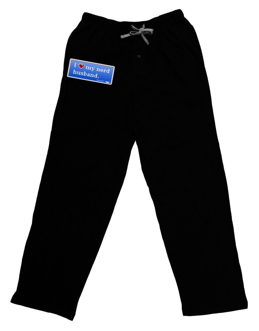 I Heart My Nerd Husband - Retro Adult Lounge Pants - Black by TooLoud-Lounge Pants-TooLoud-Black-Small-Davson Sales