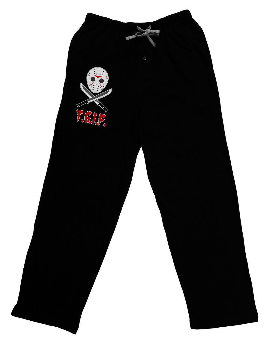 Scary Mask With Machete - TGIF Adult Lounge Shorts - Red or Black-Lounge Shorts-TooLoud-Davson Sales