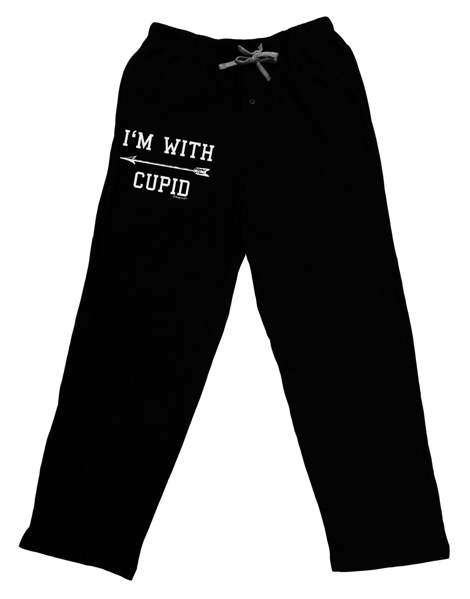 I'm With Cupid - Left Arrow Adult Lounge Shorts - Red or Black by TooLoud-Lounge Shorts-TooLoud-Black-Small-Davson Sales