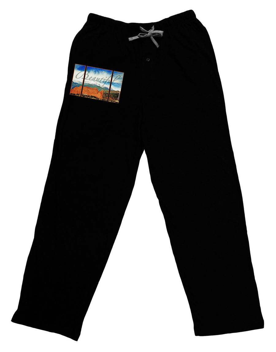 CO Beautiful View Text Adult Lounge Pants-Lounge Pants-TooLoud-Black-Small-Davson Sales