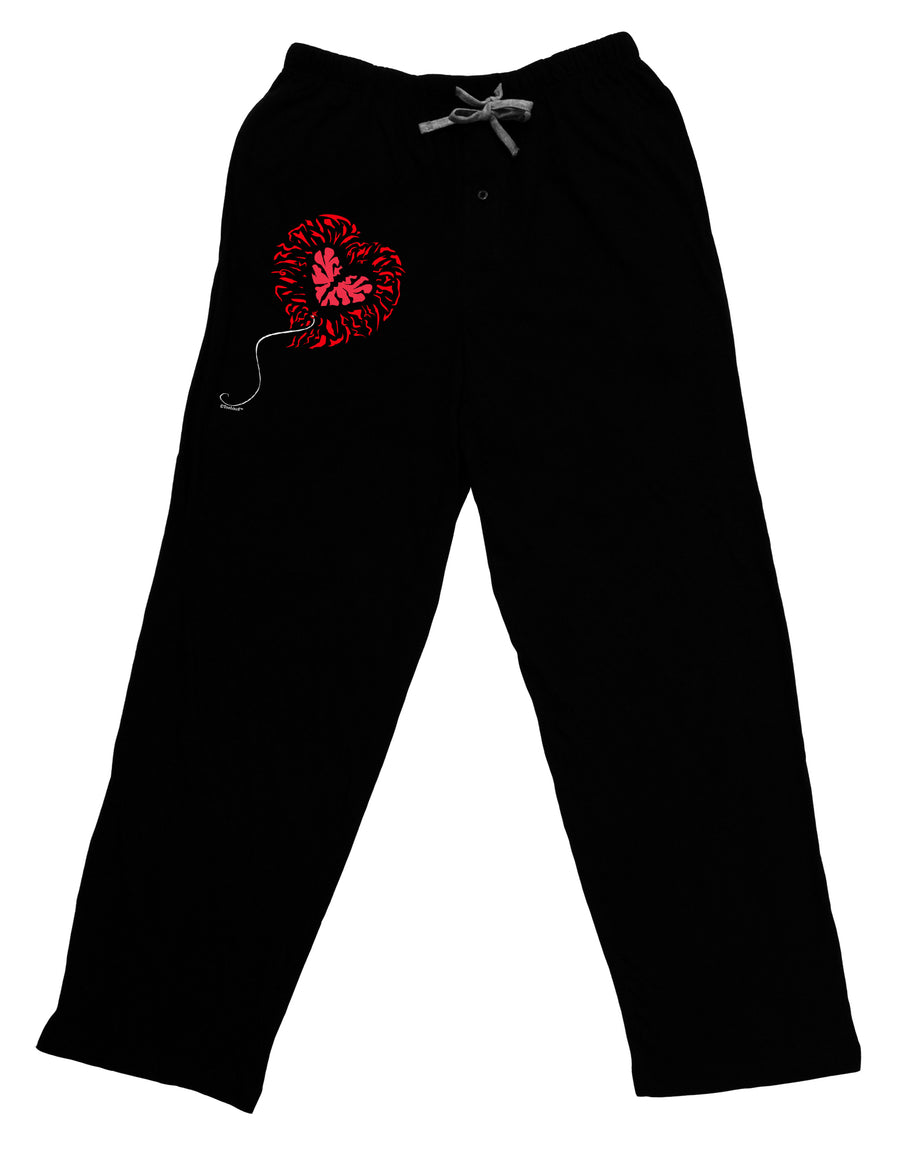 Broken Heart Popped Red Heart Balloon Adult Lounge Pants - Black-Lounge Pants-TooLoud-Black-Small-Davson Sales