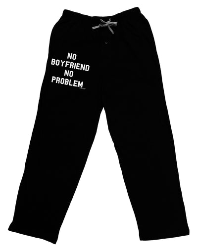 No Boyfriend No Problem Adult Lounge Shorts - Red or Black by TooLoud-Lounge Shorts-TooLoud-Black-Small-Davson Sales