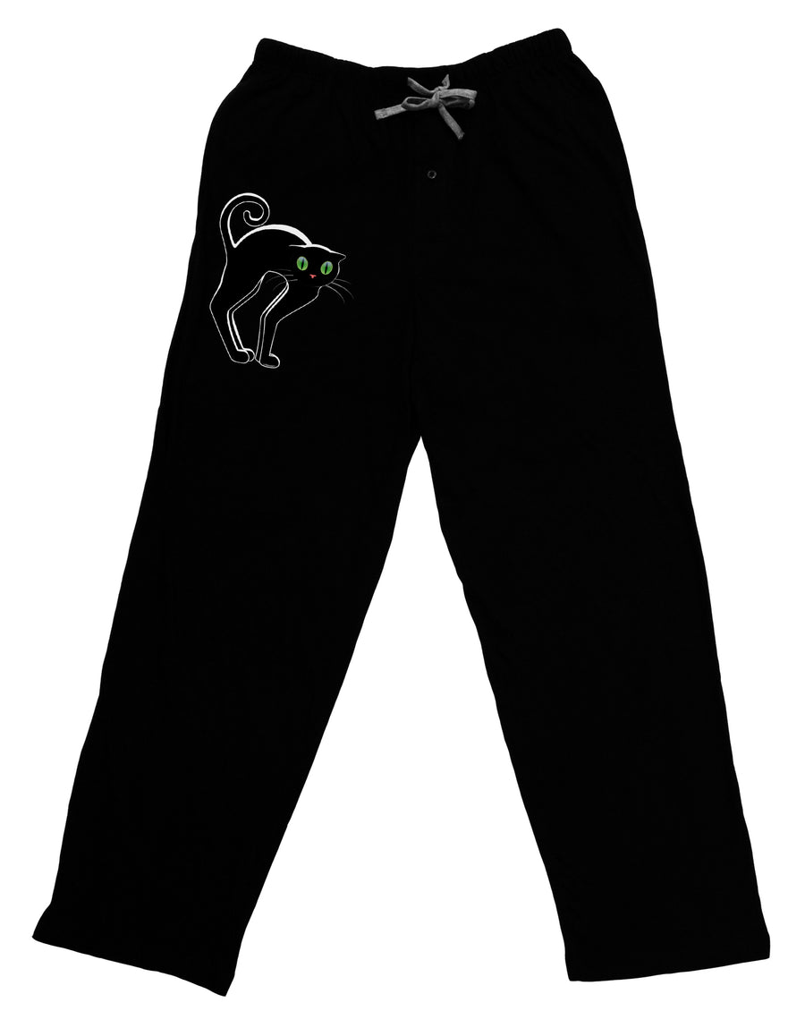 Cute Arched Black Cat Halloween Adult Lounge Pants - Black by TooLoud-TooLoud-Black-Small-Davson Sales