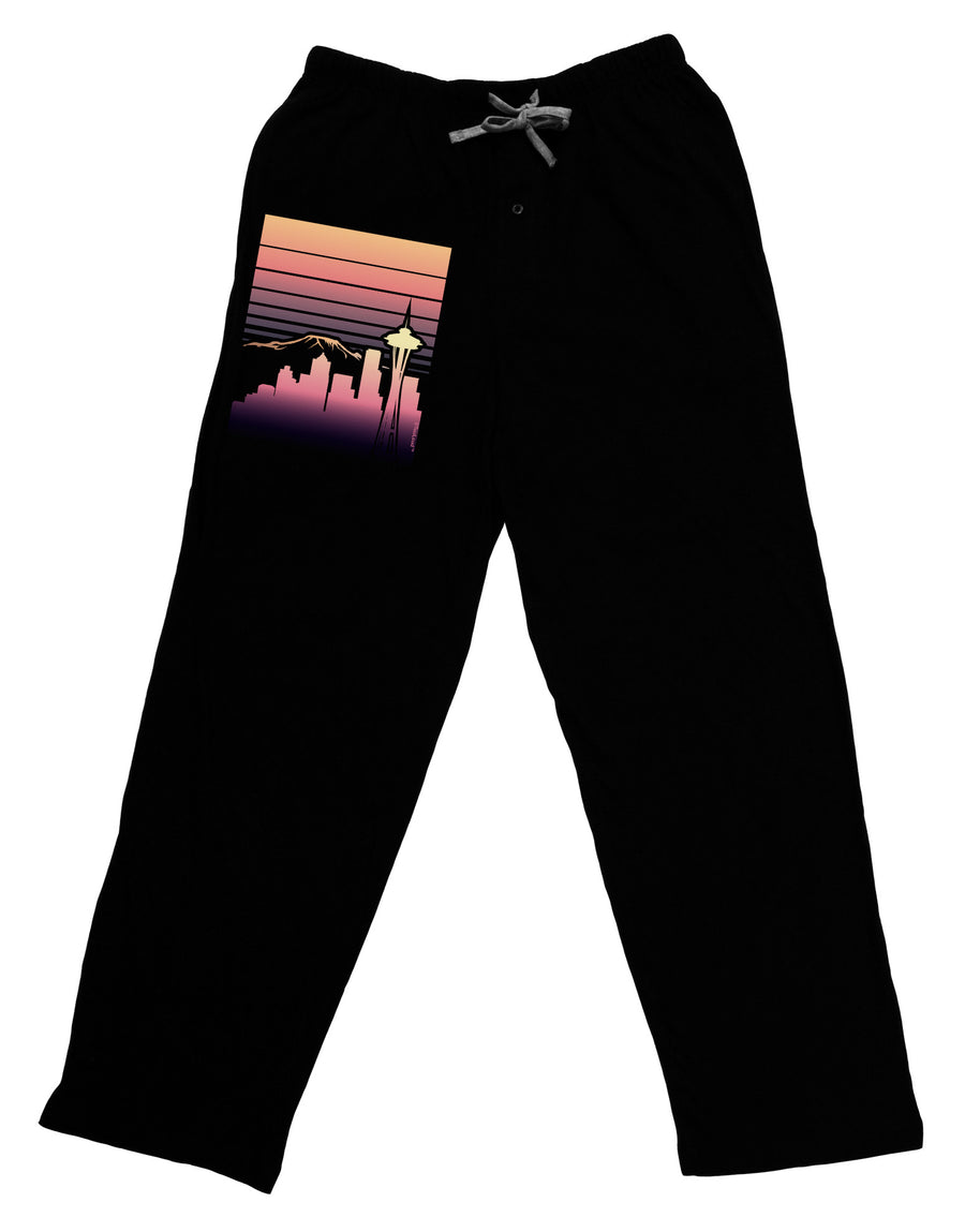 Seattle Skyline Sunrise Adult Lounge Pants-Lounge Pants-TooLoud-Black-Small-Davson Sales